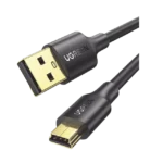 Cable USB-A 2.0 a Mini USB | 1m | Cable de Datos y Alimentación | 480Mps | Chip Inteligente | PVC | Para Discos Duros HDD o SSD, Go-Pro Hero, Mando de PS3, Cámaras Digitales, Reproductores MP3, MP4, etc.