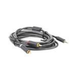 Cable Adaptador de 3.5mm Macho a 2 RCA Macho / 3 Metros / Color Gris / Blindaje Múltiple / ABS / Alta Calidad - Image 5