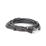 Cable Adaptador de 3.5mm Macho a 2 RCA Macho / 5 Metros / Color Gris / Blindaje Múltiple / ABS / Alta Calidad - Image 6