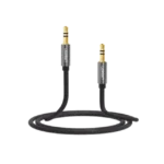 Cable Auxiliar 5 Metros / Conector 3.5mm a 3.5mm / Macho a Macho / Cubierta de TPE / Carcasa de Aluminio / Color Negro - Image 4