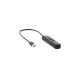 HUB USB-A 3.0 4 en 1 | 4 Puertos USB-A 3.0 (5Gbps) | Cable de 25 cm | Indicador Led | Ideal para Transferencia de Datos | Entrada USB-C para alimentar equipos de mayor consumo como discos duros | Color Negro. - Image 4