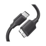 Cable USB Tipo C 3.0 a Micro Tipo B | 1m |Carga Rápida | 5 Gbps | Transferencia de Datos | Blindaje Interior Múltiple | Compatible con Disco Duro Externo, Portátiles, Seagate, Nikon, Canon.