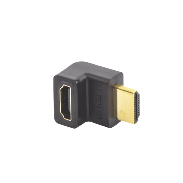 20110-h Adaptador HDMI de 90 Grados Macho a Hembra / Hacia Arriba / HDMI 2.0 4K@60Hz / Proporciona Flexibilidad Sin Doblar los Cables HDMI - Image 1