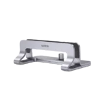 Soporte Vertical para Laptop / Adecuado para escritorio / Anchura Ajustable (12-26mm) / Amplia compatibilidad / Anti-Arañazos / Anti-Deslizante /Ajustable Mediante Tornillos / Color Plata / Aluminio + Silicona