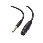 Cable para Micrófono Plug 6.35 mm (1/4 Inch) Macho a XLR Canon Hembra / Núcleo de Cobre / 5 Metros / Alta Calidad / Color Negro - Image 3