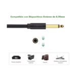 Cable para Micrófono Plug 6.35 mm (1/4 Inch) Macho a XLR Canon Hembra / Núcleo de Cobre / 5 Metros / Alta Calidad / Color Negro - Image 5