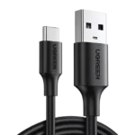 Cable USB-A a USB-C | 2 Metros | Carga y Sincronización de Datos | Carga Rápida 60W | Datos 5 Gbps | QC 3.0/2.0 | FPC | AFC | Protección Integrada | Duradero y Flexible| Caja ABS | Cubierta de TPE | Color Negro.