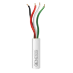 Bobina de 305 Metros /  Cable de Cobre / 4 x 22 AWG / Riser / Color Blanco / Para Aplicaciones de Alarmas de Intrusión y Automatización