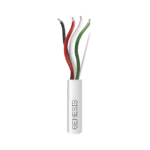 Bobina de 305 Metros / Cable de Cobre / 4 x 18 AWG / Riser / Color Blanco / Para Aplicaciones de Alarmas de Intrusión/Control de Acceso/ Automatización / Interfonos y Tv Porteros