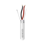 Bobina de 305 M de Cable 2 x 22 AWG BLINDADO / RISER / Color Blanco / Para Aplicaciones de Audio, Seguridad y Control