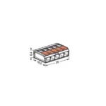 Conector Compacto para 1 Cable de Entrada 4 Cables de Salida / Cables Compatibles 28AWG-12AWG - Image 8