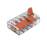 Conector de empalme compacto para todo tipo de conductores transparente para 5 conductores. - Image 2