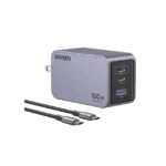 Cargador de 100W serie Nexode Pro | 3 Puertos de Carga Rápida | 2 USB-C | 1 USB-A | Tecnología GaNInfinity | PD3.1 de 100W / QC4.0 | Tecnología de Protección Térmica | Optimiza la Carga | Caja de Aluminio | Incluye Cable