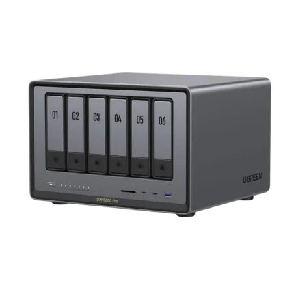NASync DXP6800 Pro | SO UGOS Pro | Intel® i5 1235u 10-Core™ | 6-Bahias (SATA) Hasta 144TB | 2* M.2 SSD Hasta 16TB | 8GB DDR5 (Exp. a 64GB) | 2 Thunderbolt™4 | 2*10GbE | 1*USB3.2 Gen2 | 2*USB 2.0 | 2*USB 3.2Gen2 | HDMI 2.1 8K | SD 4.0