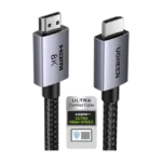 Cable HDMI 2.1 de 8K@60Hz | 3 metros | 48Gbps | HDR10+ | 3D Inversivo| eARC | Dolby ATMOS |   VVR | QMS | QFT | ALLM | 3 modos de Visualización | Certificado HDMI 8K | Niquelado | Nylon Trenzado | Carcasa de Aluminio. - Image 2