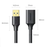 Cable Extensor USB 3.0 / 3 Metros / Macho-Hembra / 5 Gbps / Ultra Durabilidad / Núcleo de cobre estañado 28/22 AWG / Blindaje interior múltiple / Ideal para teclado, mouse , etc. - Image 7
