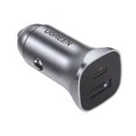 Cargador de Auto 24W | Puerto USB-A y USB-C | Carga Rápida | Compatible con Vehículos de 12 y 24 VCD | PD3.0 + QC3.0 | Indicador Led | Diseño Compacto | Chip Inteligente | Caja de Aluminio.