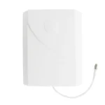Antena Tipo Panel de Montaje en Pared, Multibanda 700-960 MHZ/ 1710-2170 MHz, 75 Ohm, conector F hembra.