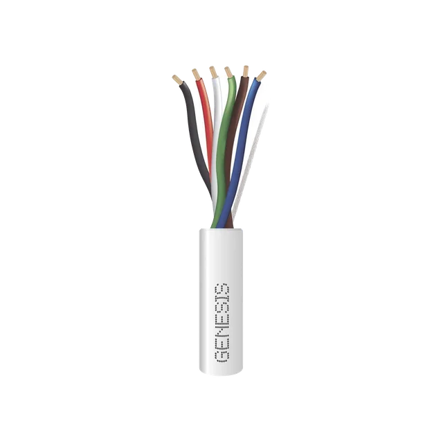 31161012-h Carrete de 305 Metros (1000 Pies) / Cable de Cobre / 6 x 18 AWG / Plenum / Para Interior / Color Blanco / Para Aplicaciones de Alarmas de Intrusión/Control de Acceso/ Automatización / Interfonos y Tv Porteros - Image 1