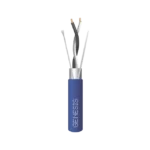 Bobina de 305 Metros / Cable 2 x 22 AWG / Color Azul / Blindado / Plenum / Trenzado para Aplicaciones de Transmisión de Datos a Alta Velocidad para Automatización, EIA-485, BACnet y otros Sistemas de Comunicación