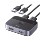 Conmutador USB para Compartir 2 Puertos USB 3.0 a 2 PC ́s | Cambio Mediante Botón | Incluye Dos Cables USB de 1.5 m | ABS | Permite que 2 Usuarios Compartan 2 Dispositivos Periféricos USB 3.0, como una impresora, un escáner, etc. - Image 2