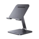 Soporte de Aluminio para IPad & Tablet | Plegable |Angulo Ajustable de 180° y 270° | Base Antideslizante | Protección  de Silicona | Amplia Compatibilidad con dispositivos de 7.9'' a 12.9'' | Aluminio Solido | Color Gris - Image 2