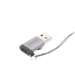 Adaptador USB 3.0 Macho a USB-C 3.1 Tipo C Hembra |Carga y Sincronización de Datos | Admite Corriente de 3A | Transferencia de hasta 5 Gbps | Amplia Compatibilidad | Chip VL160 | Caja de Aluminio | Color Gris - Image 4