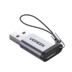 Adaptador USB 3.0 Macho a USB-C 3.1 Tipo C Hembra |Carga y Sincronización de Datos | Admite Corriente de 3A | Transferencia de hasta 5 Gbps | Amplia Compatibilidad | Chip VL160 | Caja de Aluminio | Color Gris - Image 2