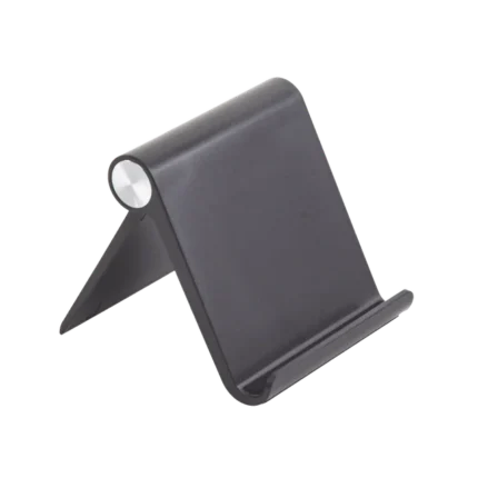 Soporte de Escritorio  para Teléfono Celular / Ajustable de 0° a 100° / Goma Antiarañazos / Antideslizante / Amplia Compatibilidad con dispositivos de 4'' a 7.9'' / Plegable / ABS / Color Negro