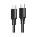 Cable USB-C a USB-C | 1 Metro | Carga Rápida de hasta 60W | Transferencia de datos de 480 Mbps | PD3.0 | QC 4.0/3.0/2.0 | FPC | AFC | Duradero y Flexible| Caja ABS | Cubierta de TPE | Color Negro.
