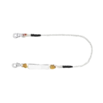 Amortiguador con Cable de Protección de  Nylon y 2 Ganchos de Seguro Doble.