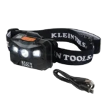 Lámpara Luz LED Frontal Recargable de 400 Lúmenes, Apagado Automático, con Correa de Tela, Adaptable y Ajustable a Gorros, Cascos, Cachuchas  o directo a Frente Humana (Tipo Minero)