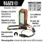 Lámpara de LED para Trabajo Personal, Recargable y Magnética (53 x 130 x 42 mm). 2 Potencias a elegir. Puede Cargar Smartphone - Image 7