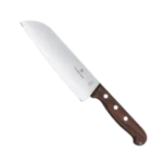 Cuchillo Santoku Wood de 17 cm, Filo con Corte Recto, Estilo Japonés