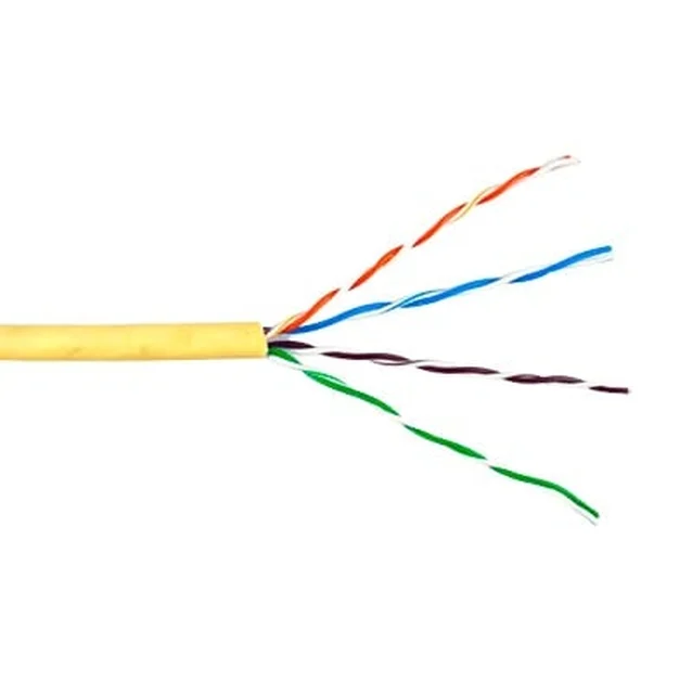 63601102 Bobina de Cable de 305 Metros (1000 Pies) UTP Cat6 Riser / Color Amarillo / UL, CMR, Probado a 350 Mhz / Para Aplicaciones de CCTV, Redes de Datos, IP Megapixel, Control RS485 - Image 1
