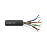 Bobina de Cable de 305 Metros UTP Cat6 RISER / Color Negro / UL, CMR SPNLS, Probado a 350 Mhz / Para Aplicaciones de CCTV, Redes de Datos, IP megapixel, Control RS485