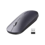 Mouse inalámbrico 2.4 GHz | Ultra Delgado y Silencioso | DPI 1000/1600/2000/4000 (Ajustable)  | Alcance 10m | Scroll de Aluminio | Adaptable a diferentes superficies | Diseño suave al tacto | Contiene Receptor USB | Color Negro.