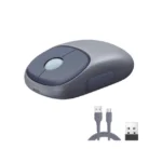 Mouse Inalámbrico FUN | Recargable| 2.4G & Bluetooth | 4 Niveles de DPI | Silencioso | Ergonómico | 5 Botones | Compatible con Windows, macOS 10.5, Android iOS Linux y Chrome OS | Color Azul. - Image 3
