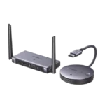 Transmisor y Receptor Inalámbrico HDMI | 50m | Salida HDMI y VGA (Simultanea) | Audio 3.5mm | Efecto 3D | Luz Indicadora LED | Clic and Go | Señal Estable | Amplia Compatibilidad | Conecta con un Clic.