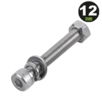 1 Tornillo Allen Milimétrico de Acero Inoxidable  M8-1.25 x 12/ Con 1 Tuerca, 1 Arandela de Presión y 1 Plana / Para Montajes de Módulos Foto Voltaicos .