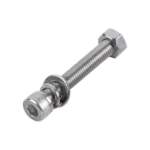 1 Tornillo Allen Milimétrico de Acero Inoxidable  M8-1.25 x 30/ Con 1 Tuerca, 1 Arandela de Presión y 1 Plana / Para Montajes de Módulos Foto Voltaicos .