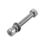 1 Tornillo Allen Milimétrico de Acero Inoxidable  M8-1.25 x 30/ Con 1 Tuerca, 1 Arandela de Presión y 1 Plana / Para Montajes de Módulos Foto Voltaicos . - Image 2