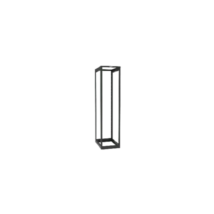 Rack de Cuatro Postes Estándar de 19", Rieles Con Orificio Para Tuerca Enjaulada, Profundidad Ajustable de 23 a 42 in, 45 Unidades de Rack, Color Negro
