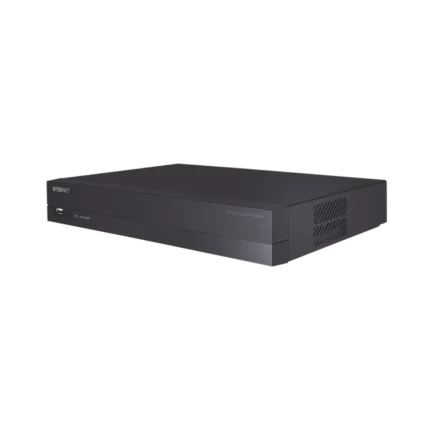 NVR 8 canales soporta hasta 8MP / H.265 / P2P Wisenet / 8 puertos PoE Plug and Play.