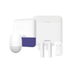 (AX PRO) KIT de Alarma AX PRO / Incluye: 1 Hub con bateria de respaldo / 1 Sensores PIR / 2 Contactos Magnéticos / 1 Control Remoto / 1 Sirena Inalambrica Exterior / WiFi / Compatible con Hik-Connect P2P