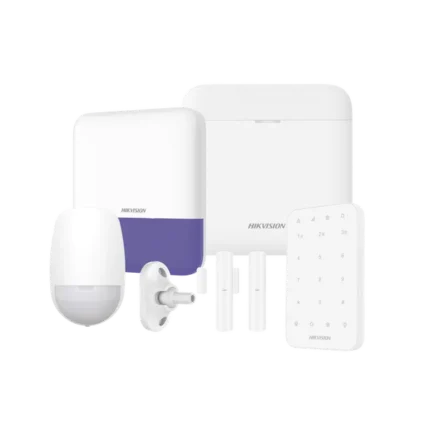 (AX PRO) KIT de Alarma AX PRO / Incluye: 1 Hub con bateria de respaldo / 1 Sensores PIR / 1 Montaje Universal para PIR / 2 Contactos Magnéticos / 1 Teclado / 1 Sirena Inalambrica Exterior / WiFi / Compatible con Hik-Connect P2P