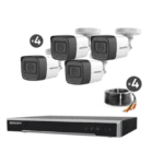 Kit TURBOHD 5 Megapixel / DVR 4 Canales / 4 Cámaras de 5 Megapixel con Micrófono Integrado / 4 Cables 18 Metros / Fuente de Poder Profesional - Image 2