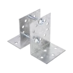 Base Multiposición para postes de paso o esquina en cercos electricos 100% Acero galvanizado.