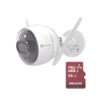 Kit de Camara WiFi y Memoria Micro SD / Incluye 1 Pieza C3X y 1 Memoria MicroSD 32GB / Audio de Dos Vías / Colores en Oscuridad / Detección Humana y de Vehículo