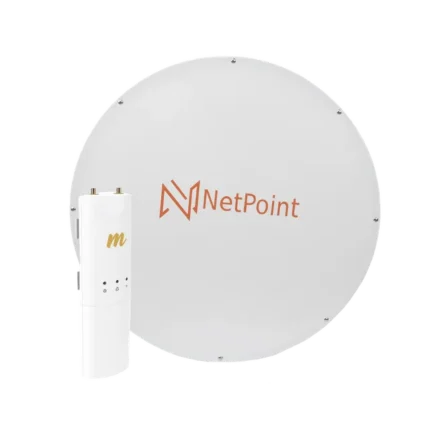 Kit de radio C5C con Antena NPX2GEN3 de 34 dBi, Frecuencia (4.9-6.2 GHz), ideal para distancia de hasta 50 km, jumpers, PoE y cable de alimentación Incluidos